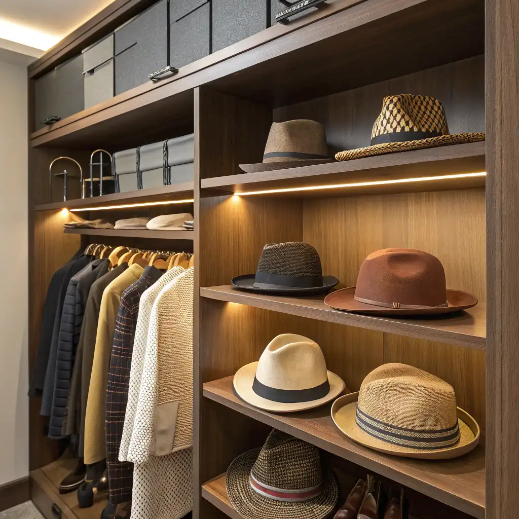 Built In Hat Closet