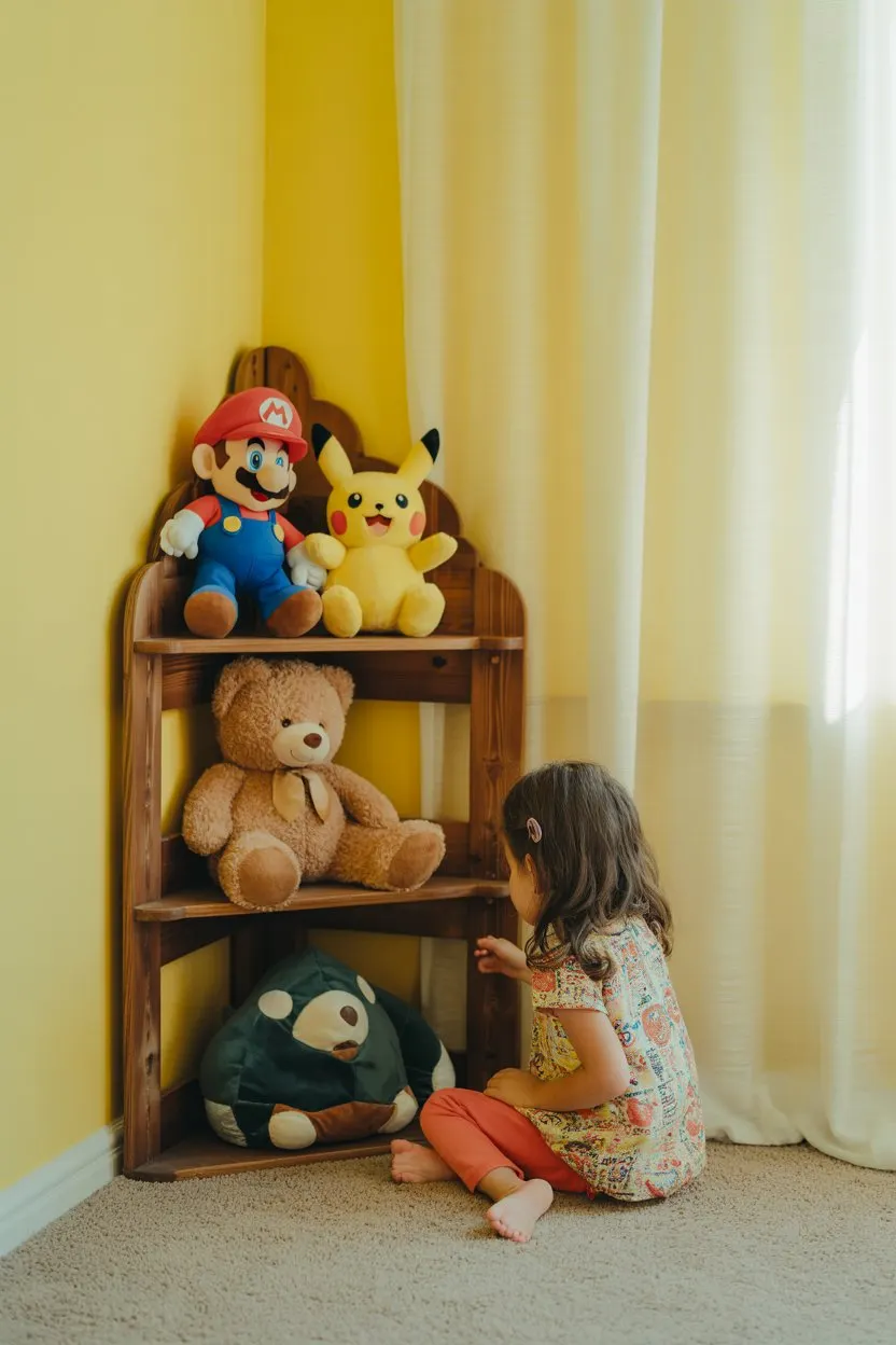 Corner Plush Display Shelf