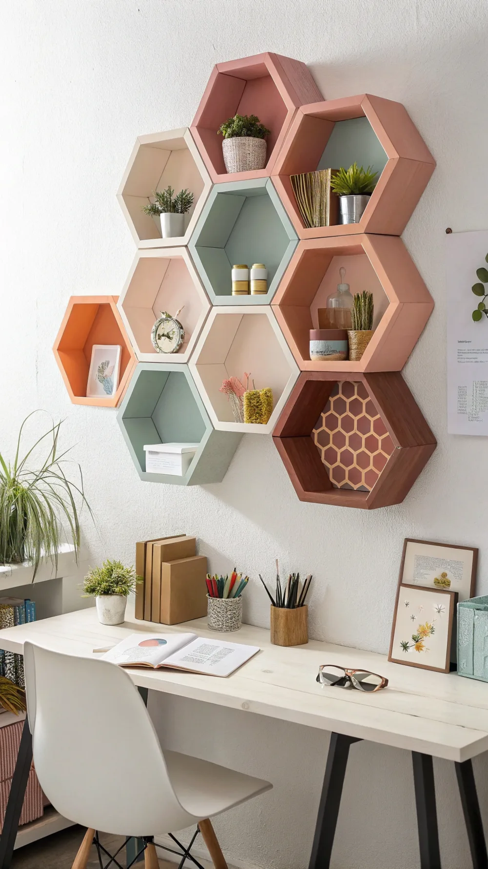 Modular Honeycomb Wall Storage