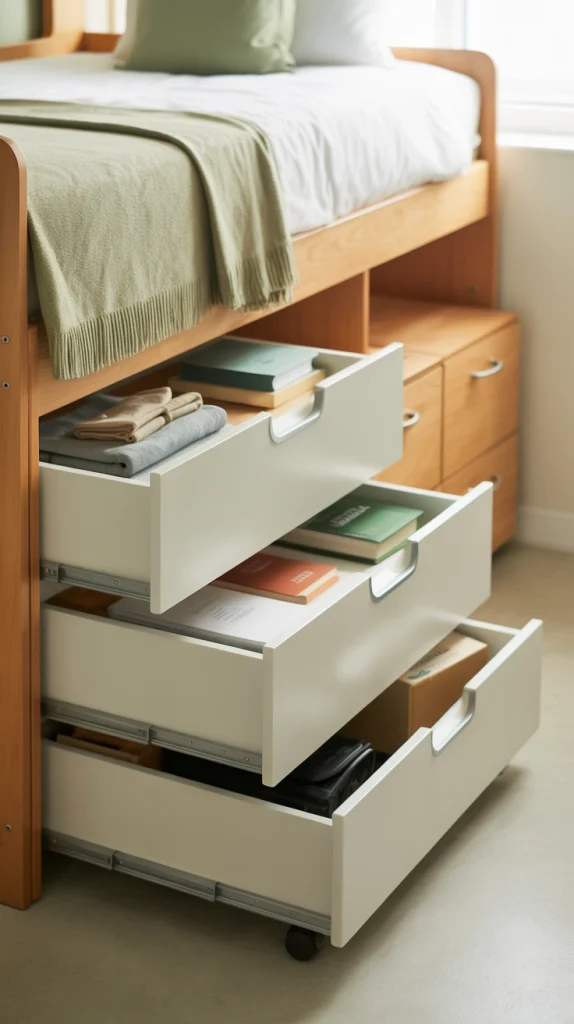 Under-Bed Rolling Storage Drawers