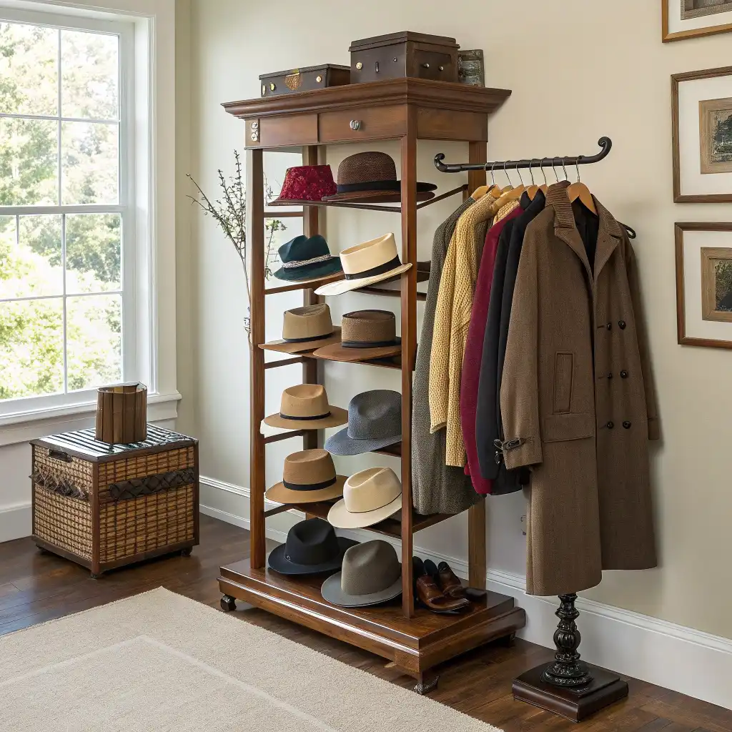 Vintage Hat and Coat Stand