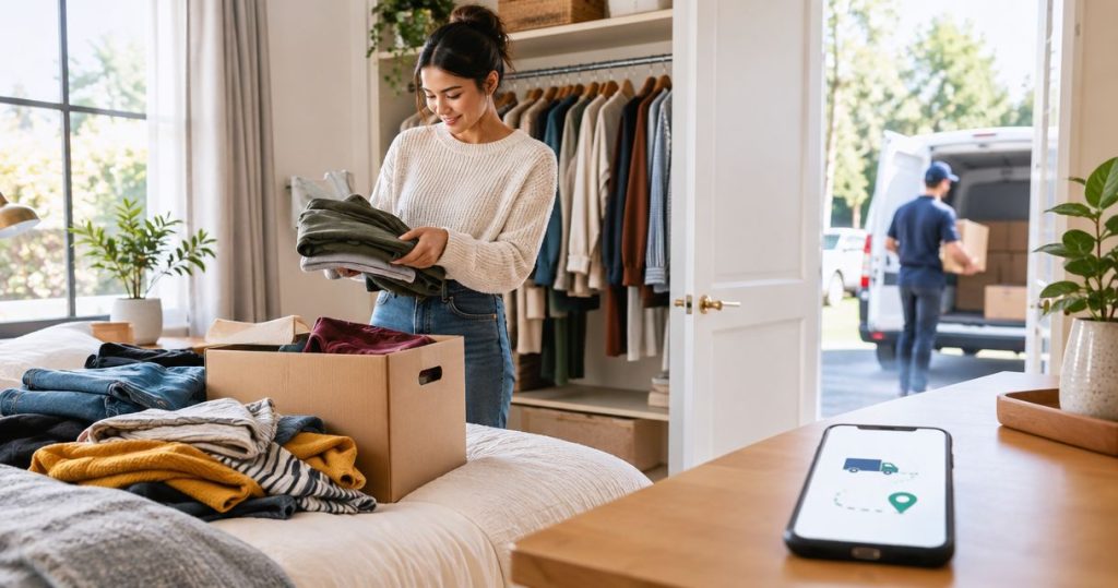 Automatically schedule donation pickups when your closet overflows