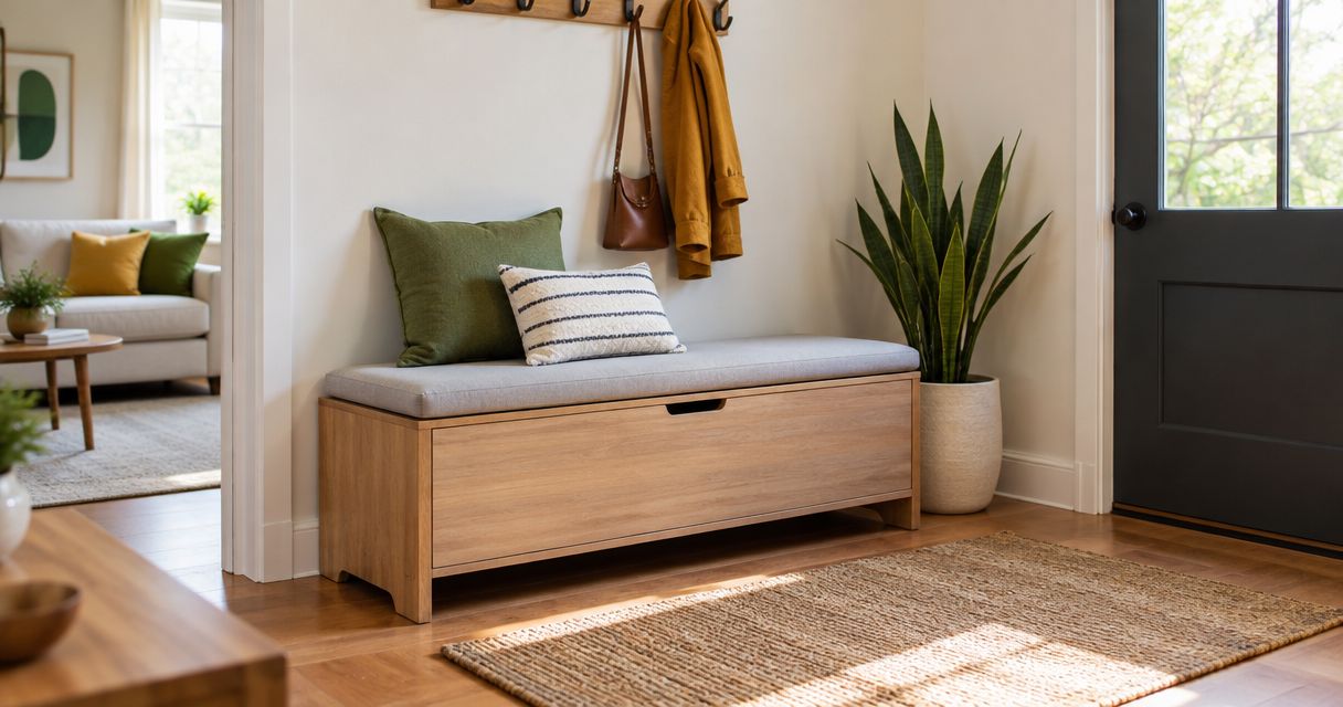 Best entryway storage benches for small spaces 2026