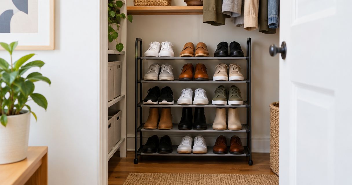 Best shoe storage racks for small closets 2026