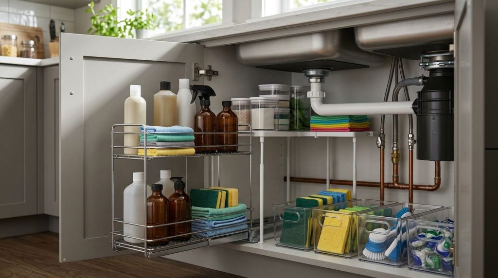 Best under-sink cabinet organizers for kitchens 2026