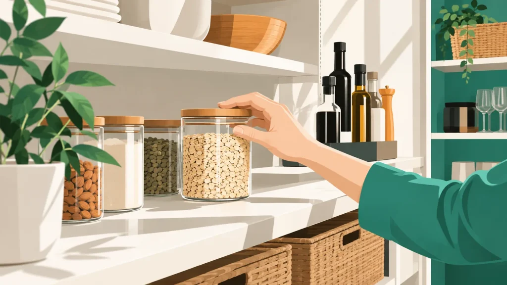 Organized butler’s pantry with practical storage ideas for a tidy kitchen