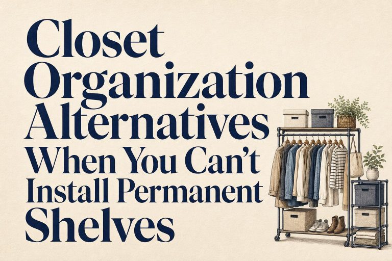 Closet Organization Alternatives When You Can’t Install Permanent Shelves