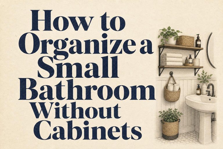 How to Organize a Small Bathroom Without Cabinets
