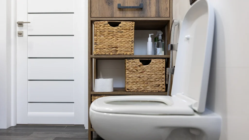 16 Brilliant over the toilet storage ideas for Tiny Bathrooms